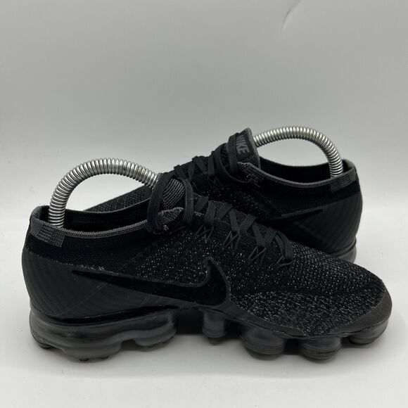 Nike Air Vapormax Flyknit Triple Black Grey Womens Size 6.5 Running 849557-006 - Picture 6 of 11